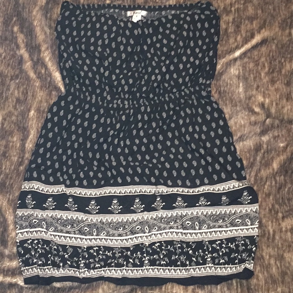 Cute & Beachy, Black & White, Strapless Dress
